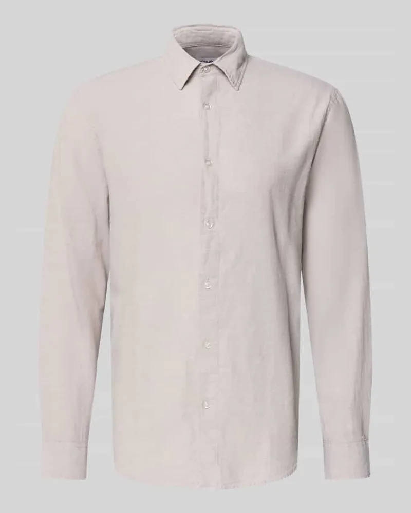 Jack & Jones Regular Fit Freizeithemd mit Kentkragen Modell 'BREEZE Sand