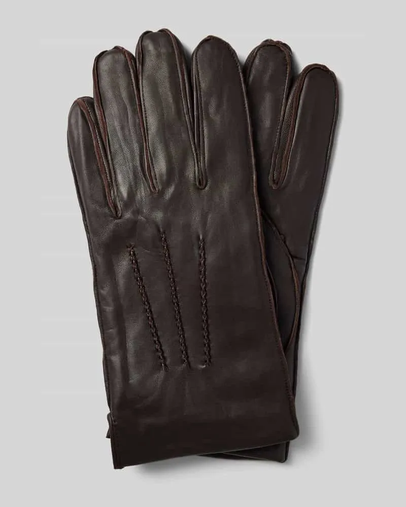 JOOP! Handschuhe aus Schafsleder Dunkelbraun