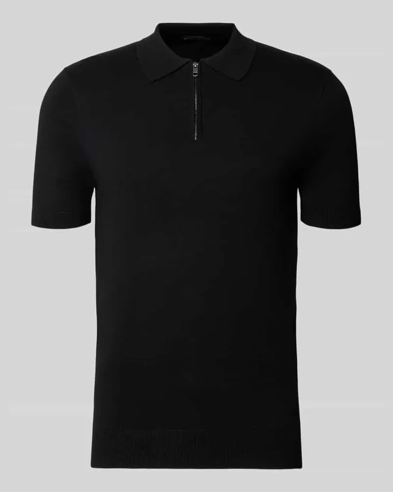 Antony Morato Slim Fit Poloshirt aus Viskose-Mix mit elastischen Abschlüssen Black