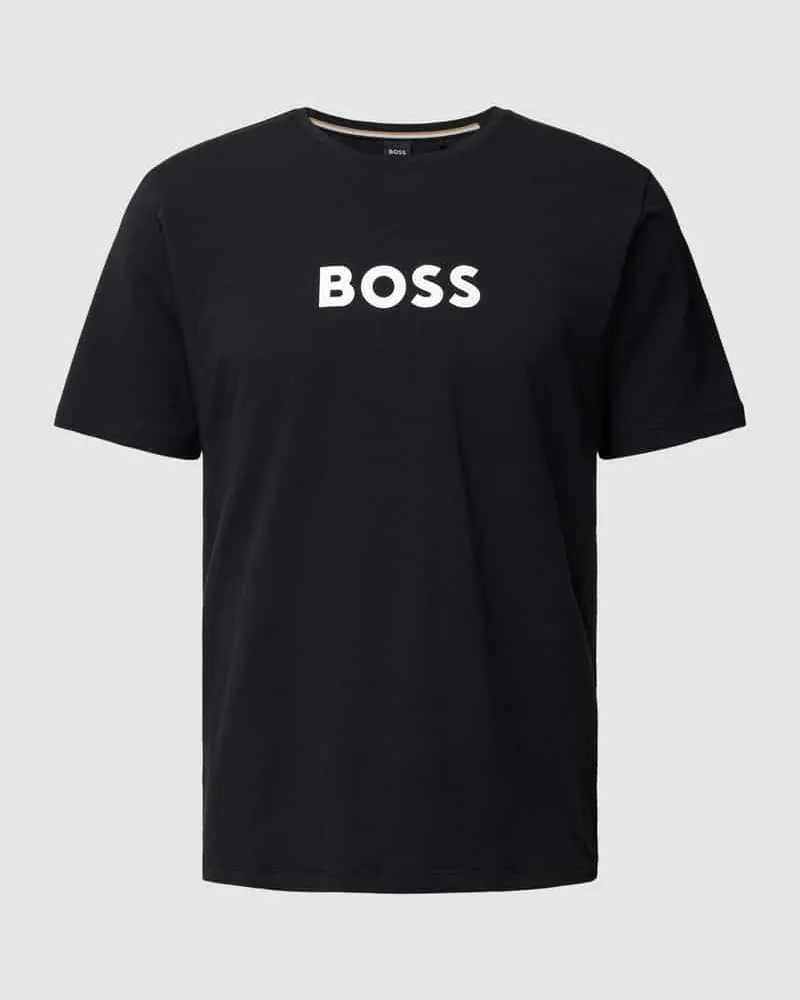 HUGO BOSS T-Shirt mit Label-Print Black