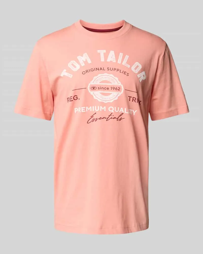 Tom Tailor Regular Fit T-Shirt aus reiner Baumwolle Rosa