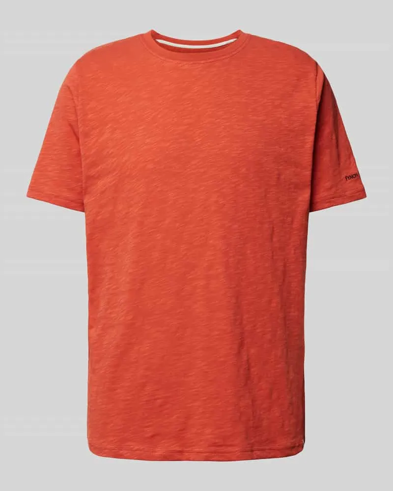 Fynch-Hatton T-Shirt mit Logo-Stitching Koralle