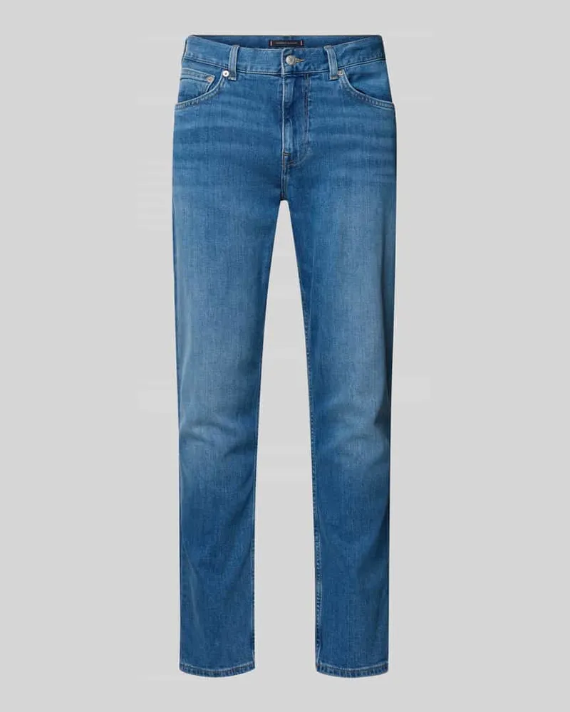 Tommy Hilfiger Straight Leg Jeans aus Baumwoll-Mix Modell 'DENTON Hellblau