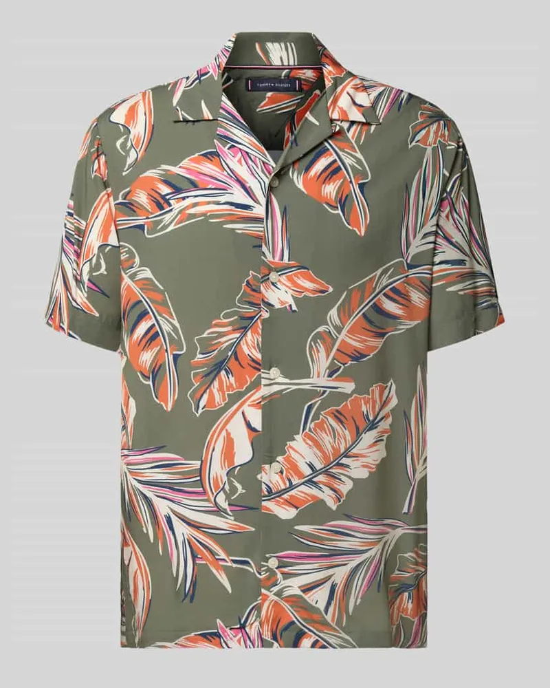 Tommy Hilfiger Regular Fit Freizeithemd aus reiner Viskose Oliv