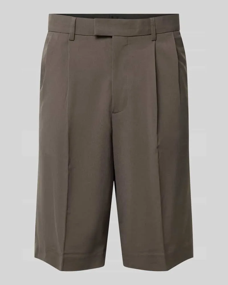 Lindbergh Straight Fit Shorts mit Viskose-Anteil Khaki