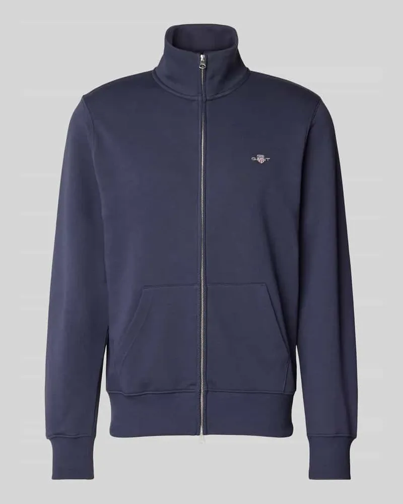 Gant Regular Fit Sweatjacke mit Label-Stitching 