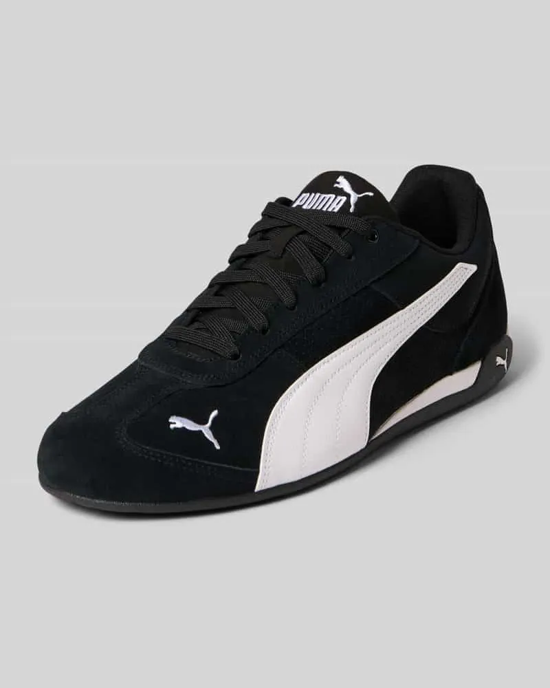 Puma Sneaker aus Leder-Mix mit Logo-Stitching Black