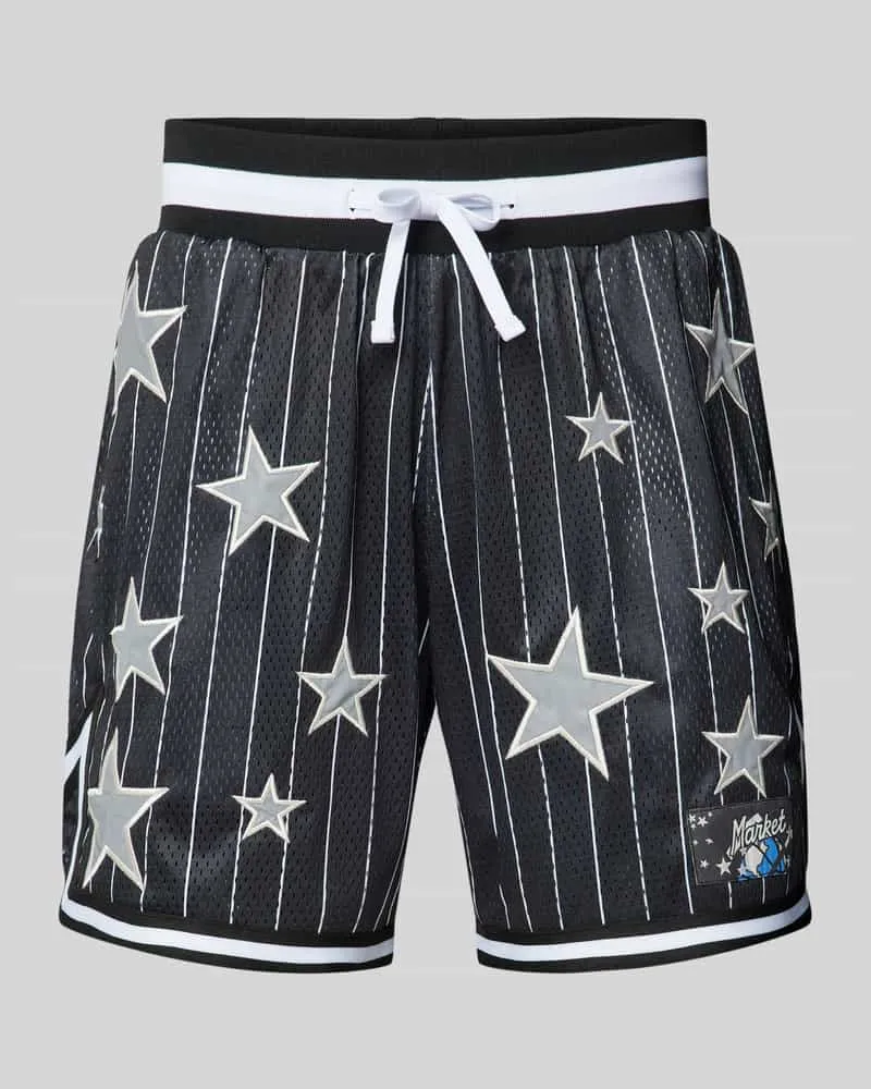 Market Sweatshorts mit Motiv-Patches Modell 'DIESEL Black