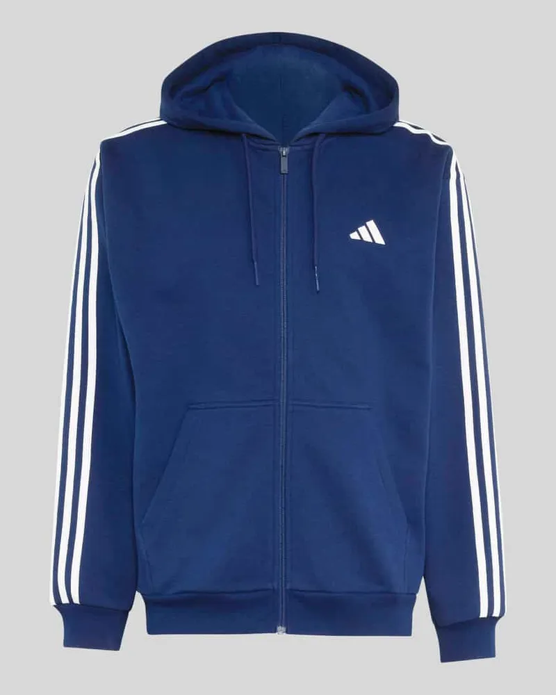 adidas Regular Fit Sweatjacke aus Baumwoll-Mix Dunkelblau