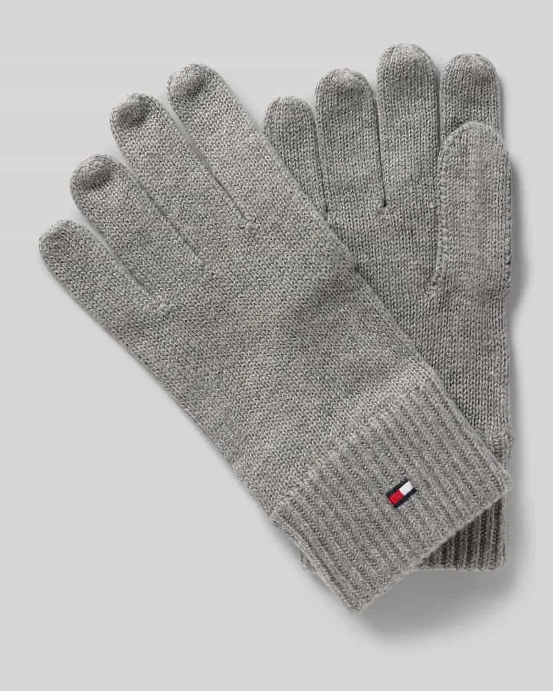 Tommy Hilfiger Handschuhe aus Baumwoll-Kaschmir-Mix Hellgrau