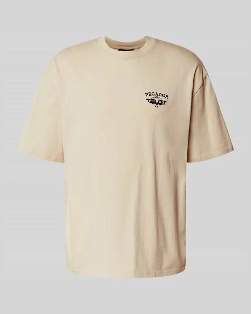 PEGADOR Oversized T-Shirt mit Label-Stitching Modell 'Hamker 