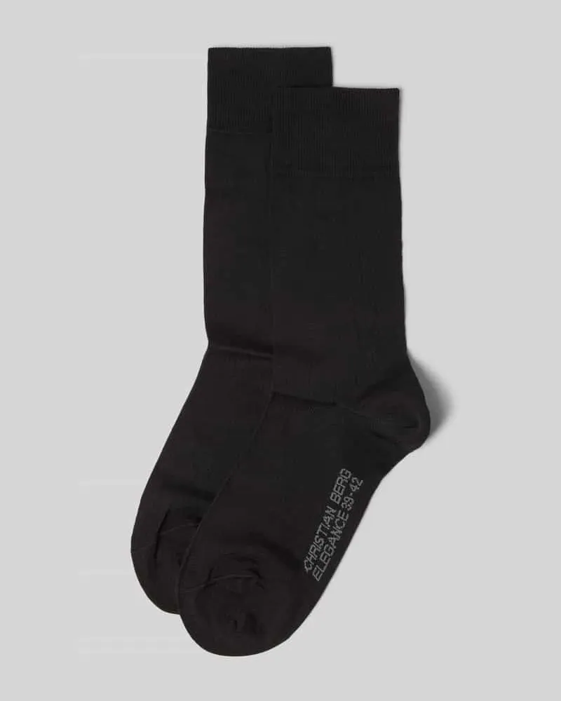 Christian Berg Socken mit Label-Print im 2er-Pack Black