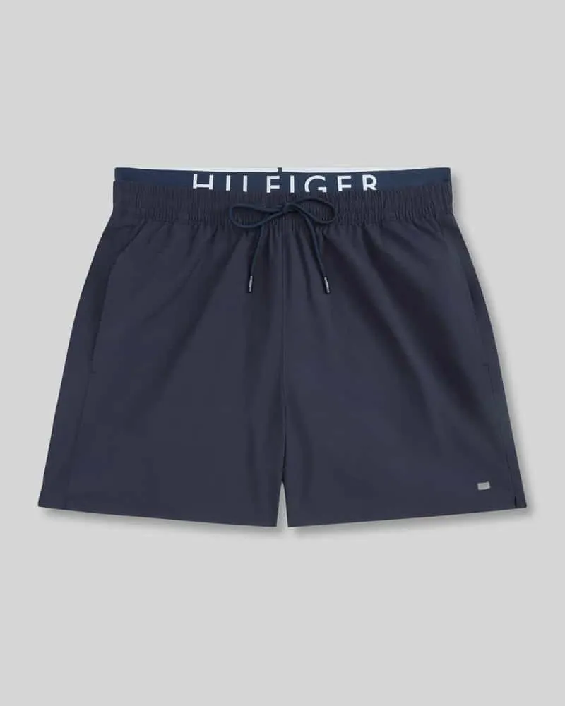 Tommy Hilfiger Badehose mit Logo-Bund Marine