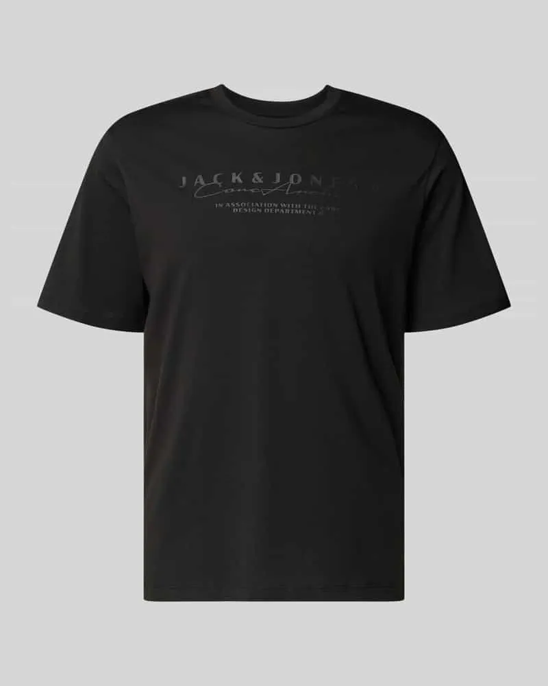 Jack & Jones T-Shirt mit Logo und Rundhalsausschnitt Black