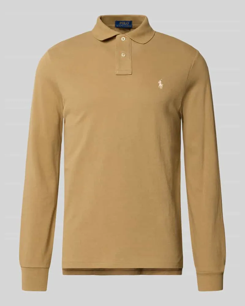 Ralph Lauren Poloshirt mit Label-Stitching Senf