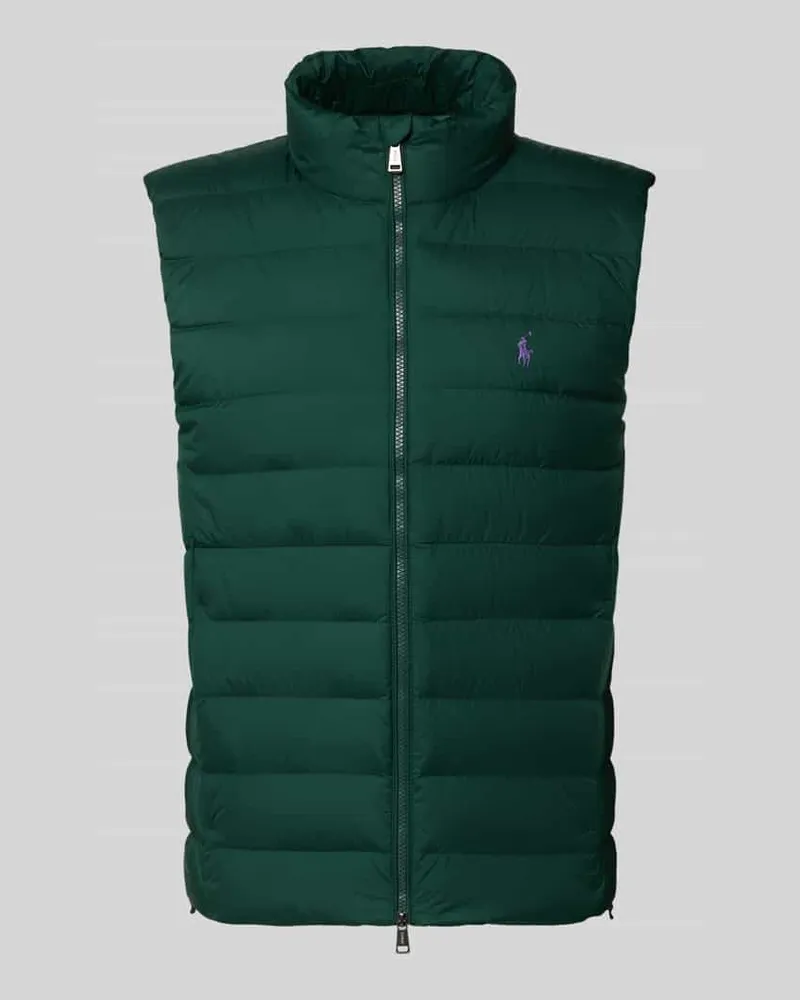 Ralph Lauren Regular Fit Weste mit Logo-Stitching Dunkelgruen