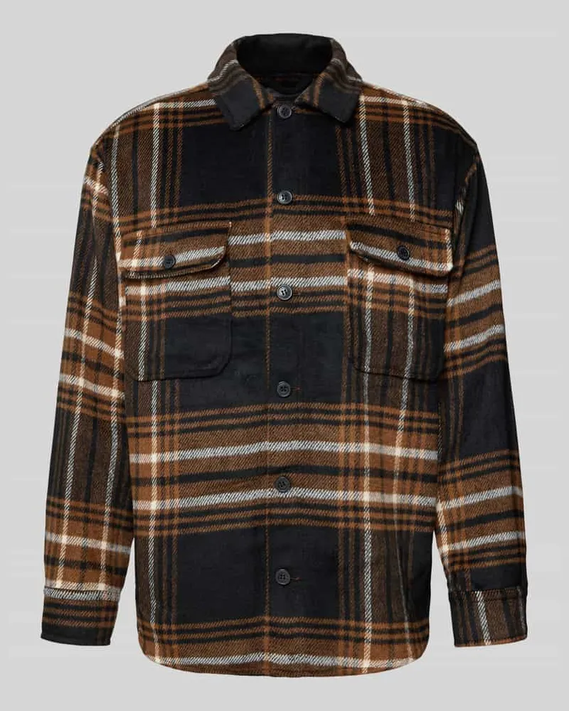 Jack & Jones Regular Fit Hemdjacke mit Brusttaschen Modell 'BRADLEY 