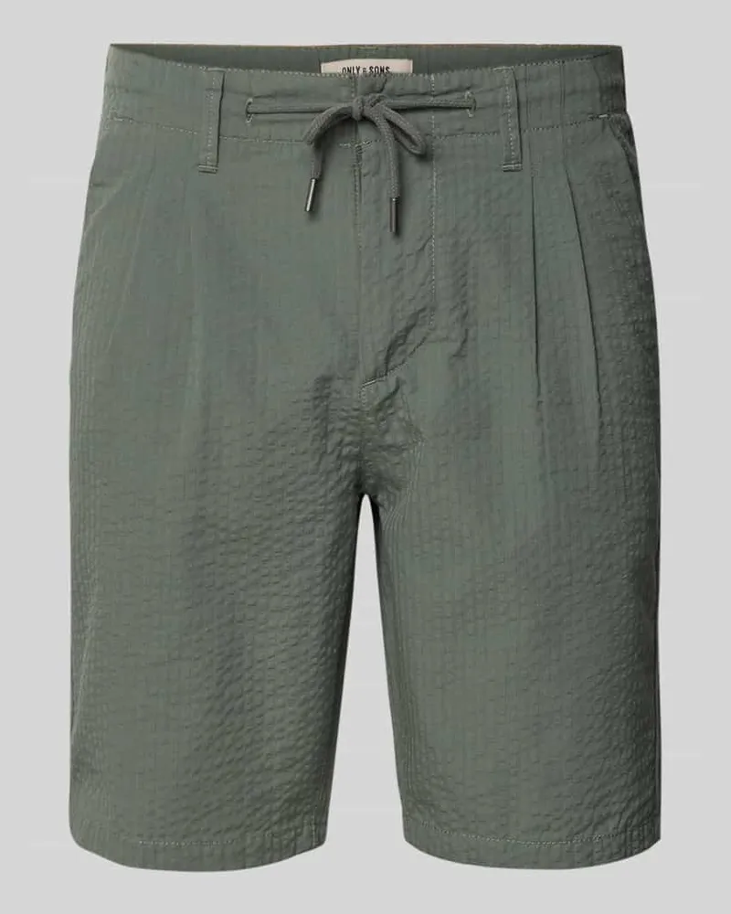 Only & Sons Regular Fit Shorts mit Strukturmuster Modell 'LEO LIFE 