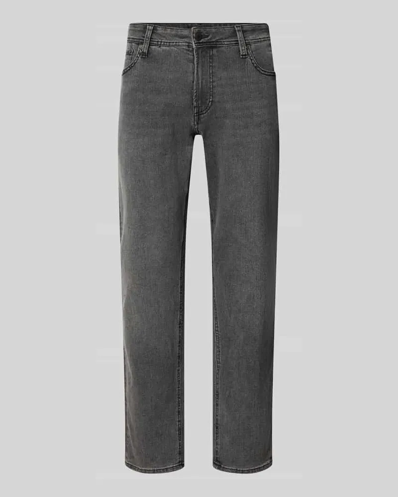 Jack & Jones Slim Fit Jeans mit Lyocell-Anteil Modell 'Clark Black