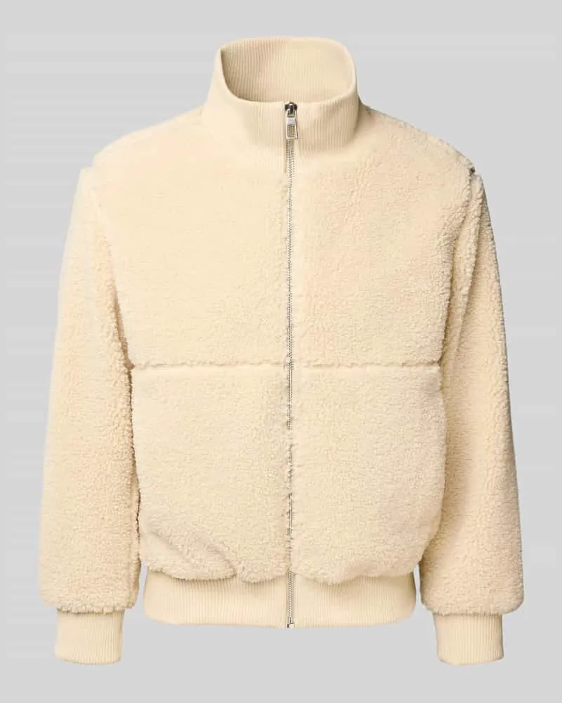 Only & Sons Regular Fit Bomberjacke in Kunstfell-Optik Modell 'RAY Beige