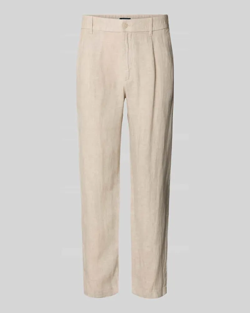 McNeal Tapered Fit Leinenhose mit Eingrifftaschen Ecru