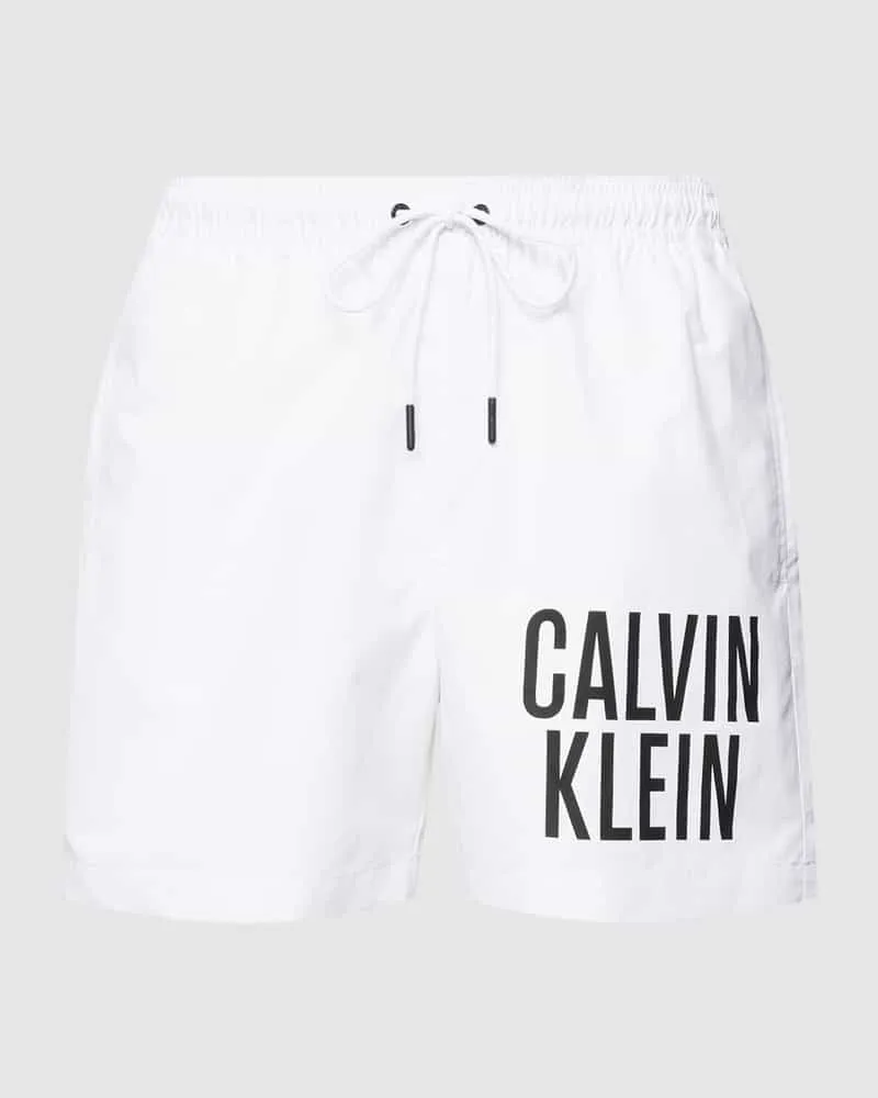 Calvin Klein Badehose mit Label-Print 