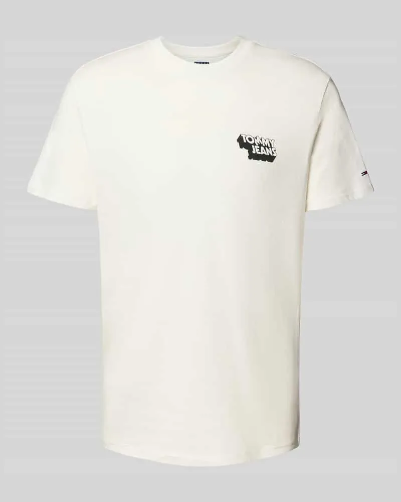 Tommy Hilfiger Slim Fit T-Shirt aus reiner Baumwolle Offwhite