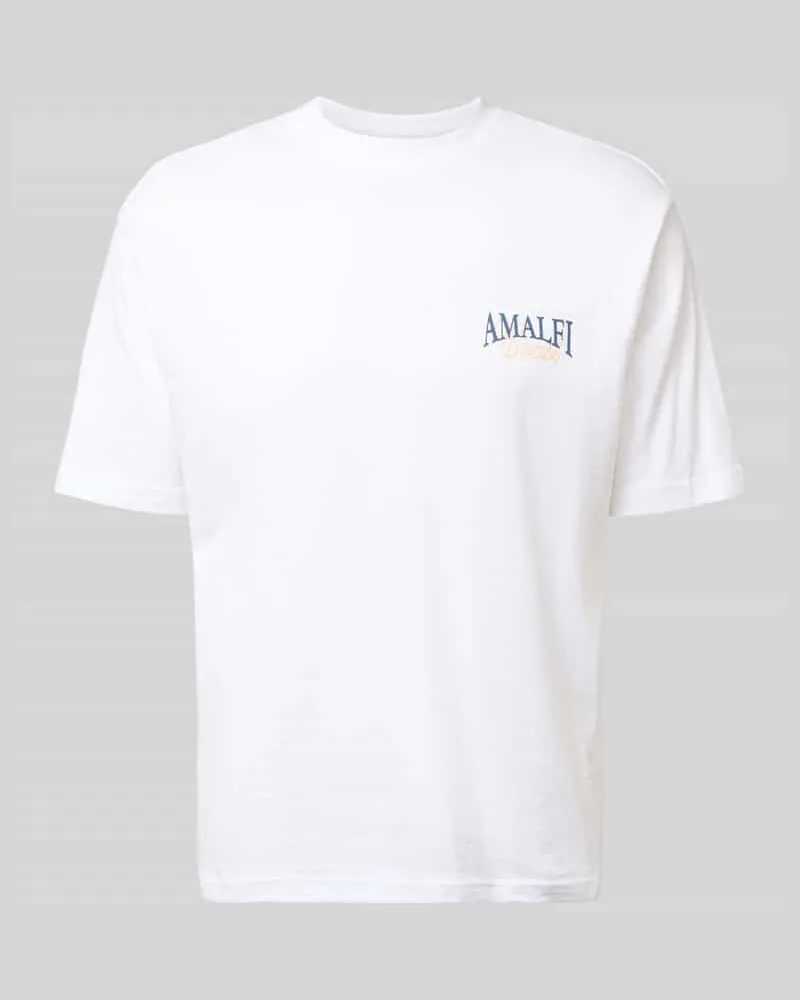 McNeal T-Shirt aus Baumwolle mit rückseitigem Print Weiss