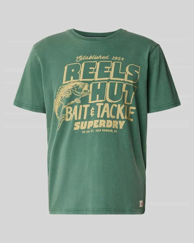 Superdry. Loose Fit T-Shirt mit Label-Print Modell 'Roadside Trade Bottle