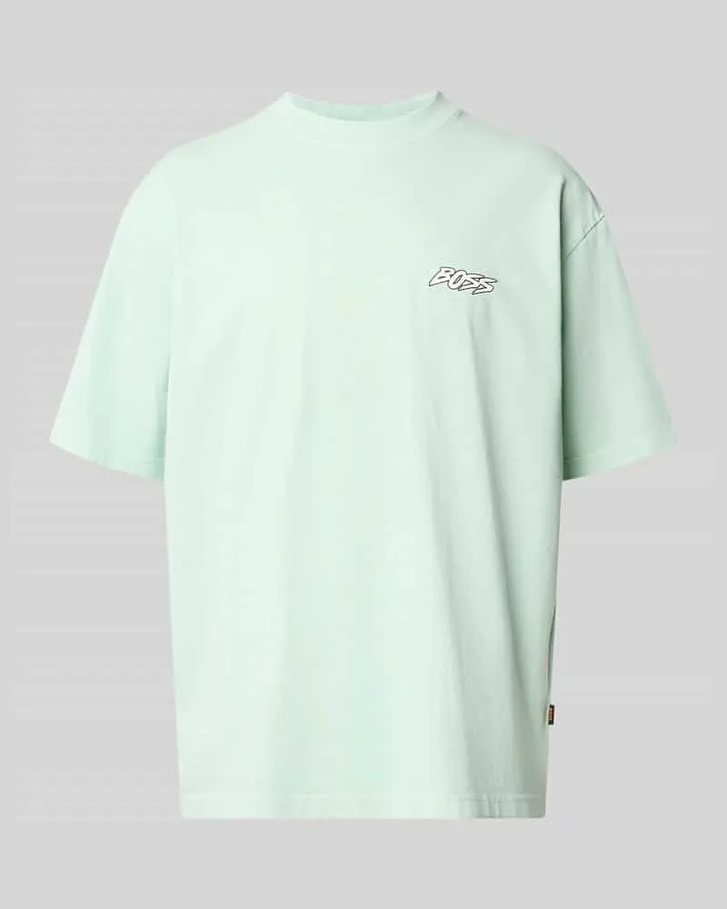 HUGO BOSS Regular Fit T-Shirt aus reiner Baumwolle Modell 'SURFWASH Tuerkis