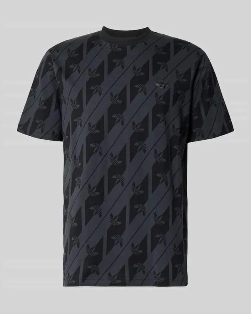 adidas T-Shirt aus reiner Baumwolle Modell 'MONOGRAMM AOP Black