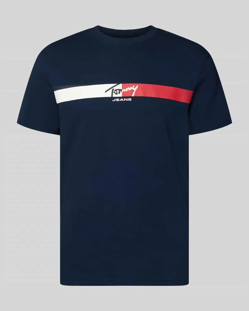 Tommy Hilfiger Regular Fit T-Shirt aus reiner Baumwolle Marine