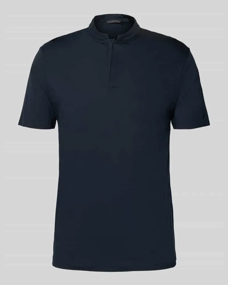 Drykorn Slim Fit Poloshirt mit Stehkragen Modell 'LOUIS Dunkelblau