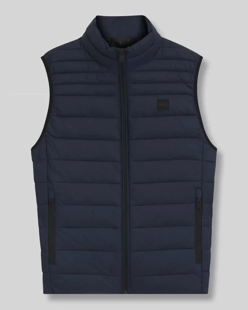 HUGO BOSS Slim Fit Steppweste mit Label Patch Modell 'ODENO2 Black