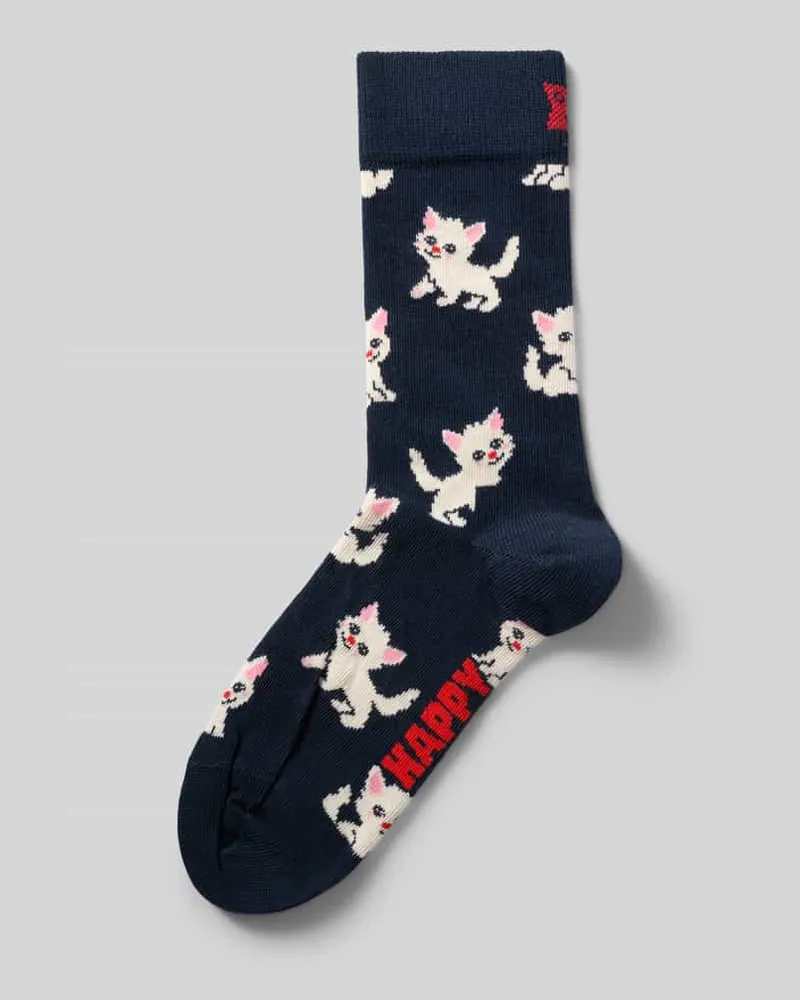 Happy Socks Socken mit Allover-Motiv-Print Black