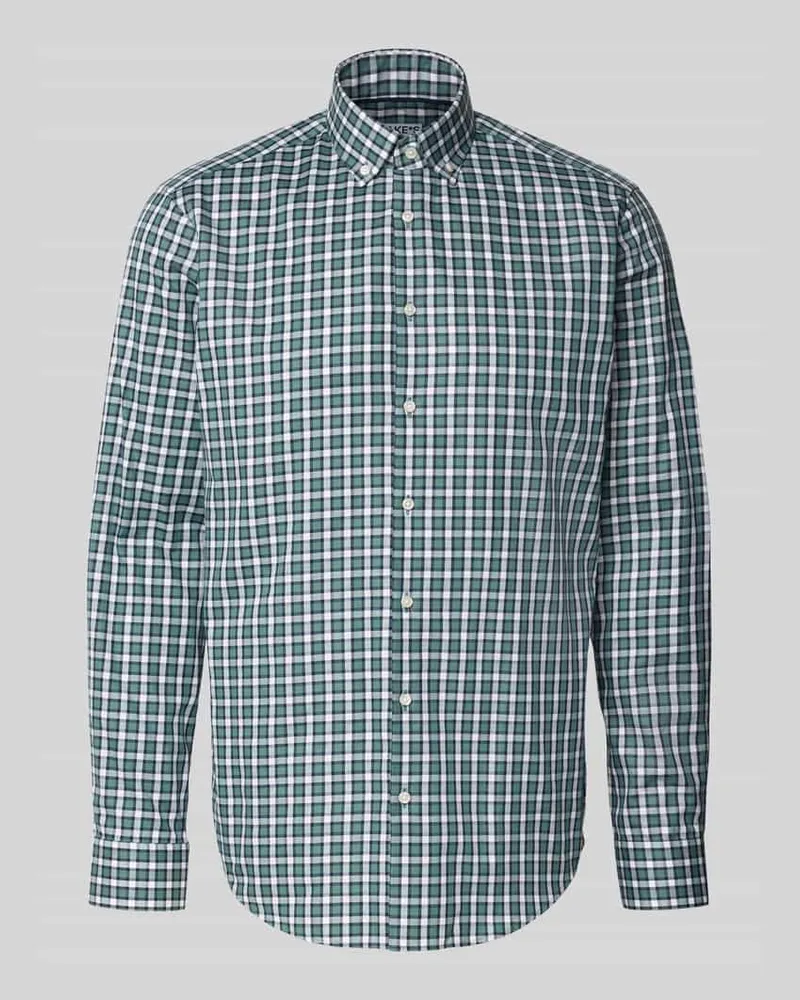 JAKE*S Regular Fit Businesshemd aus Baumwolle Schilf