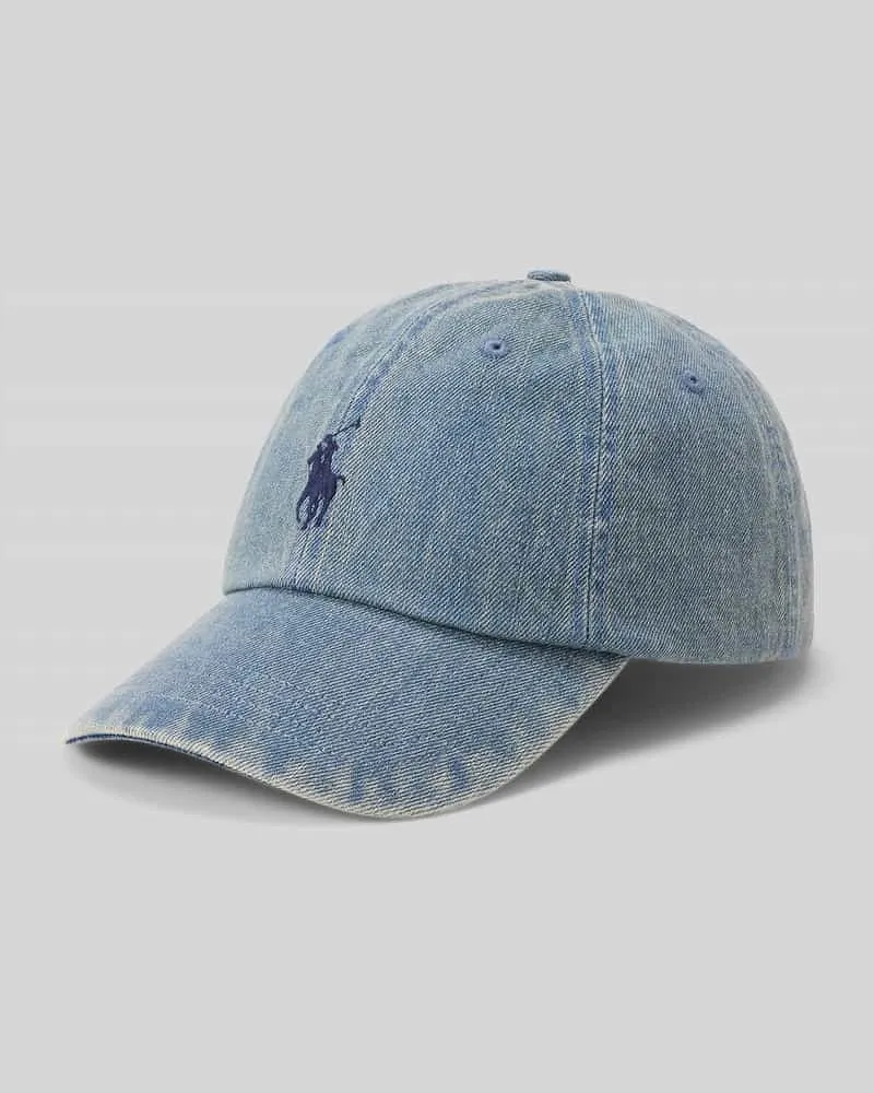 Ralph Lauren Basecap aus Denim mit Logo-Stitching Jeansblau
