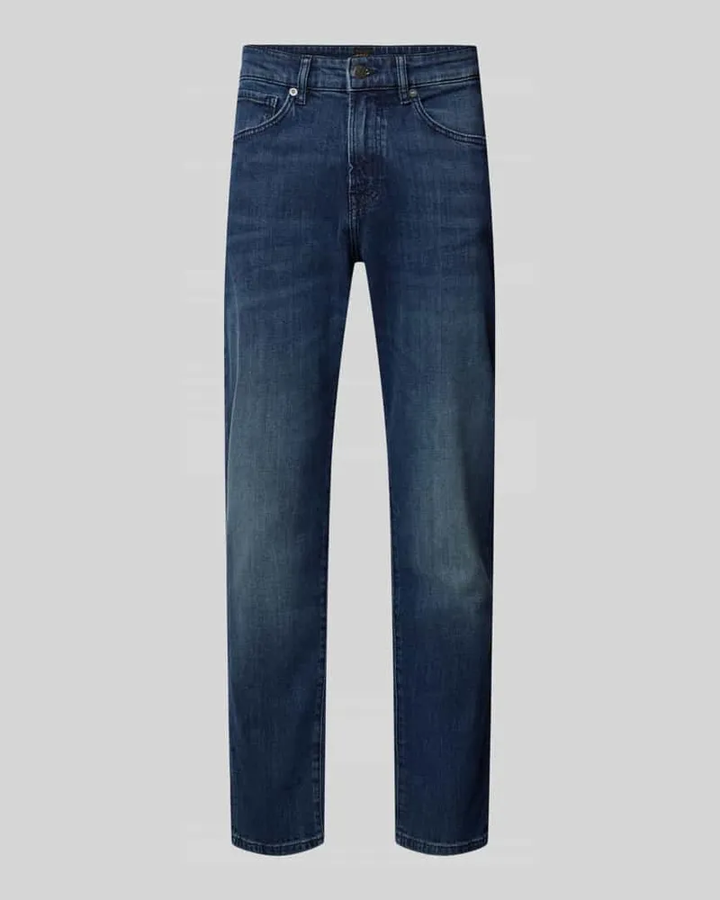 HUGO BOSS Jeans mit 5-Pocket-Design Marine