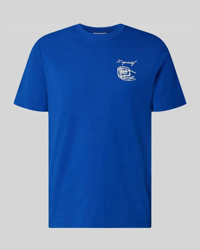 Casual Friday T-Shirt mit Motiv-Print Modell 'EGEBJERG Bleu