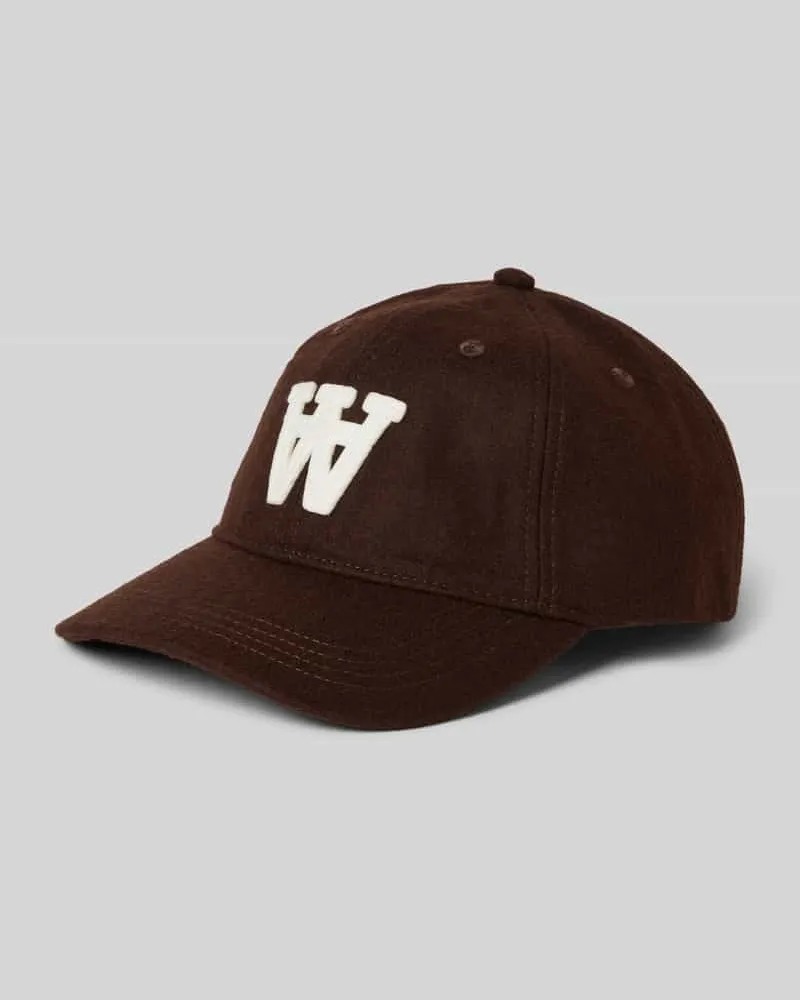 Wood Wood Basecap mit Label-Detail Schoko