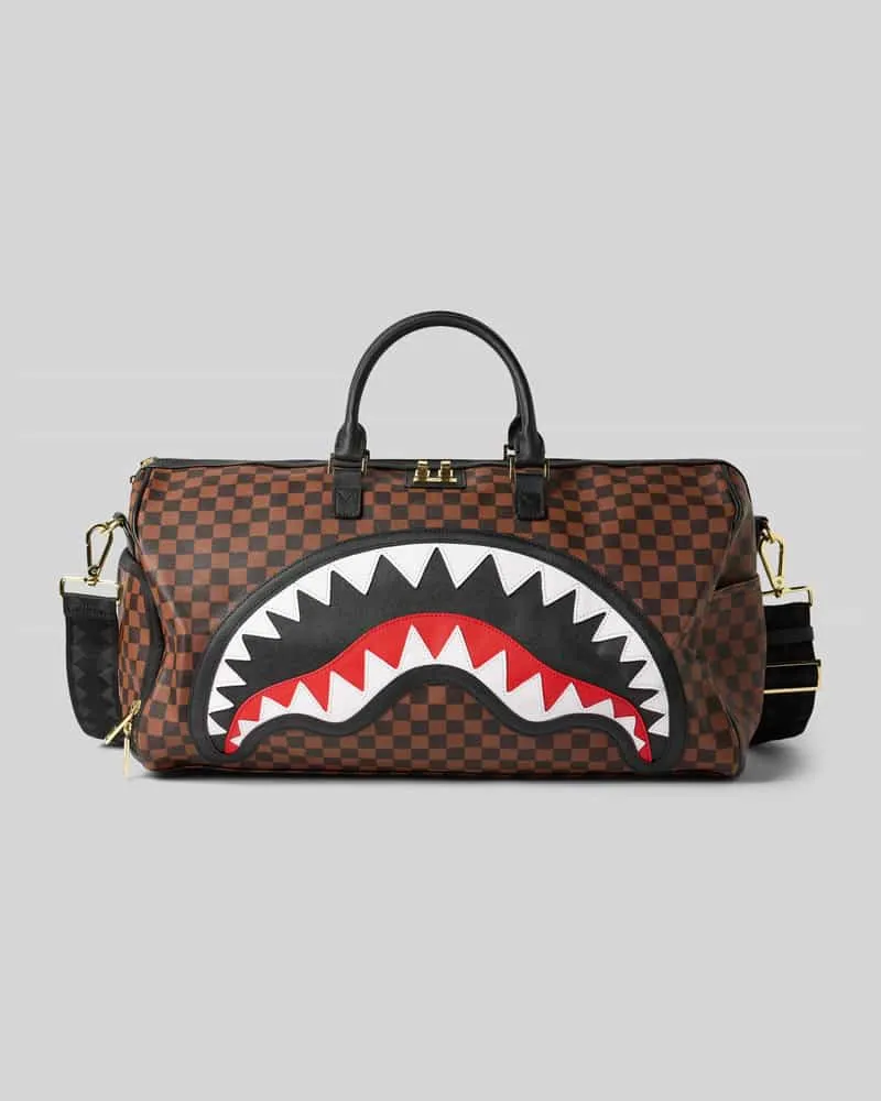 Sprayground Weekender im Allover-Look Modell 'SAWTOOTH SHARKS IN PARIS Dunkelbraun