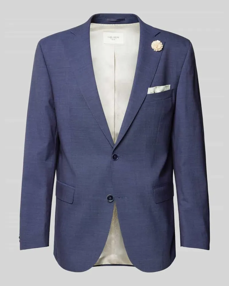 Carl Gross Sakko mit floraler Applikation Modell 'Shelby Blau