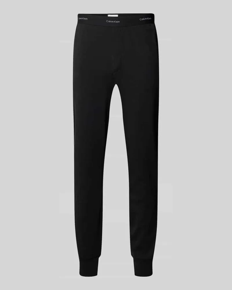 Calvin Klein Regular Fit Sweatpants mit elastischen Beinabschlüssen Black