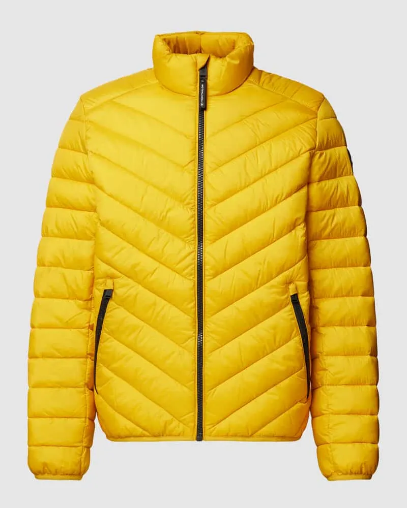Tom Tailor Steppjacke mit Label-Detail Senf