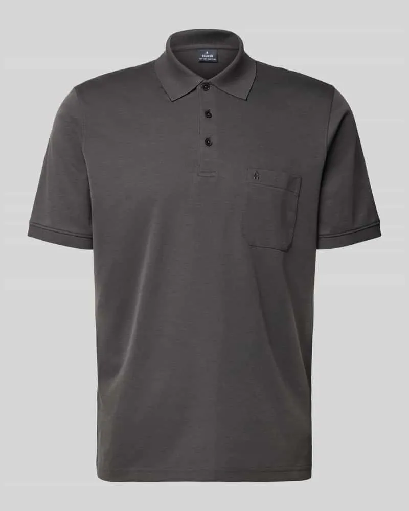 Ragman Regular Fit Poloshirt mit Brusttasche Anthrazit