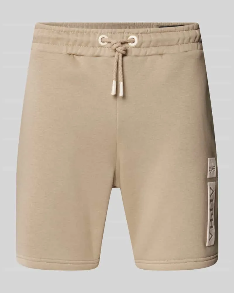 Alpha Industries Regular Fit Sweatshorts mit Label-Print 