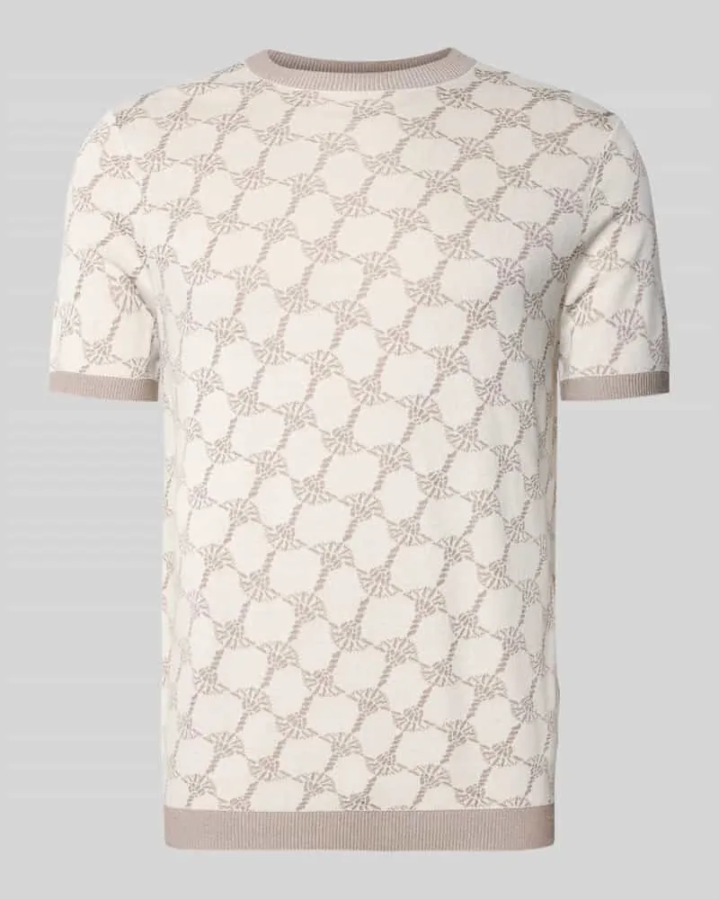 JOOP! T-Shirt mit Viskose-Anteil und Rundhalsausschnitt Modell 'Ravao Offwhite
