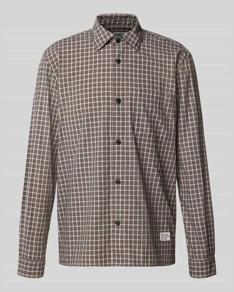 Marc O'Polo Regular Fit Freizeithemd aus reiner Baumwolle Beige