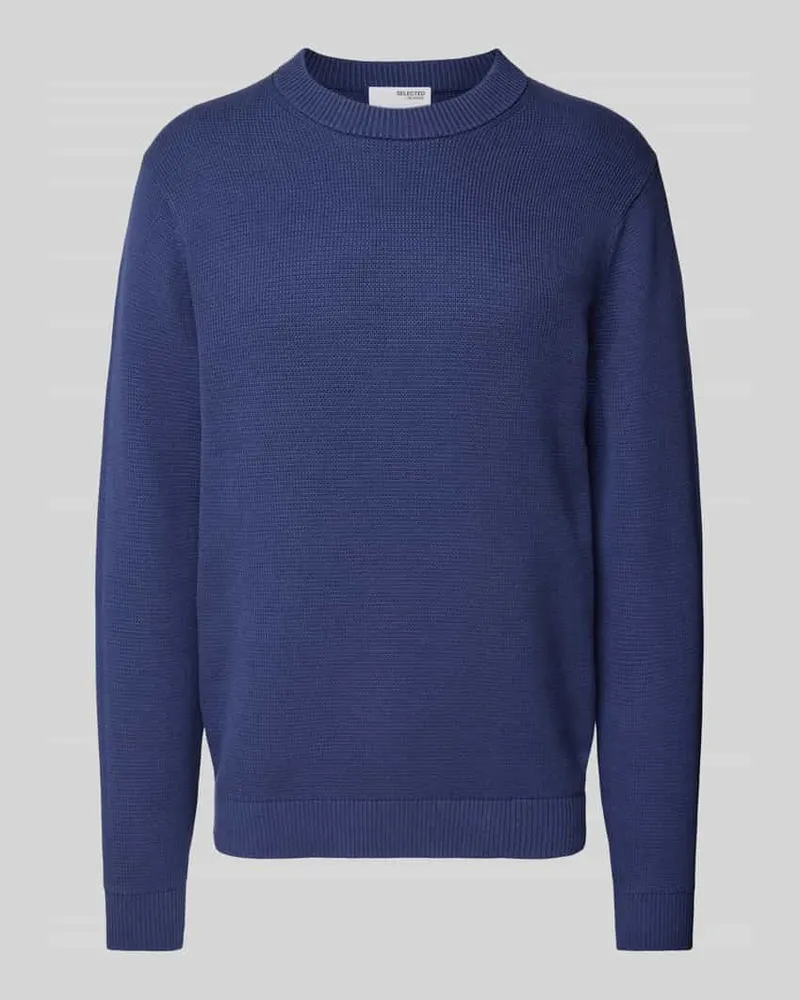 Selected Homme Strickpullover mit gerippten Abschlüssen Modell 'DANE Royal