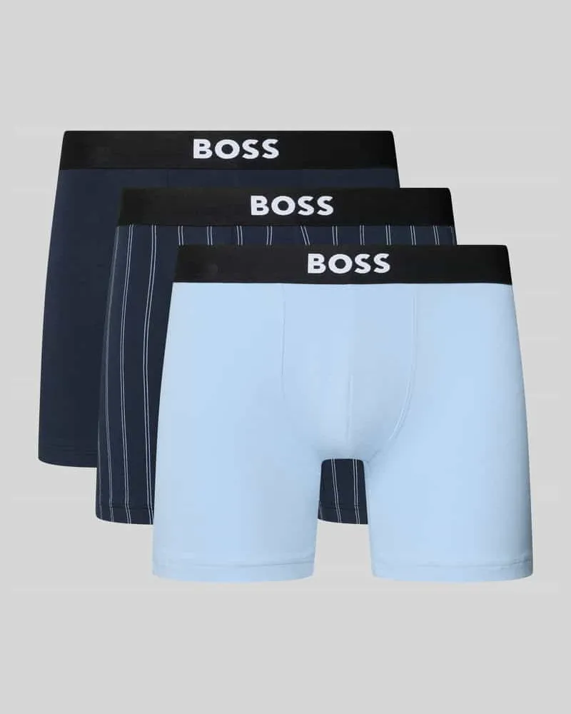 HUGO BOSS Boxer Brief aus Baumwoll-Mix im 3er-Pack Blau